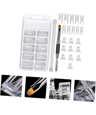 Ipetboom Manicure Kits 1 Set Nail Set Nail Art Nail Tips Clip Nail Clips Tool Plastic Finger Extension Clip Manicure Kit Forms Stainless Steel and Nylon Fiber Manicure Tools White Crystal - Buy Online on GoSupps.com