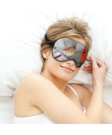 Northern Cardinal Sleep Mask - Adjustable Eye Cover for Sleeping, Blocks Light - Men and Women - Buy Online on GoSupps.com