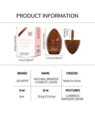 Liquid Bronzer Kit | Four Shades Face Highlighting Shade Pencil - Waterproof Longwear Bronzer Makeup Face Body Glow Liquid Highlighter Brighten Concealer for Women Girls 03# Bronze With Pearlescent  - Buy Online on GoSupps.com