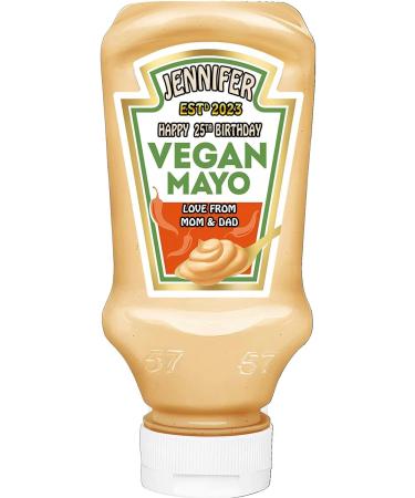 Personalised Customised Bottle Label Sticker for Heinz Vegan Mayo 220ml - Buy Online on GoSupps.com