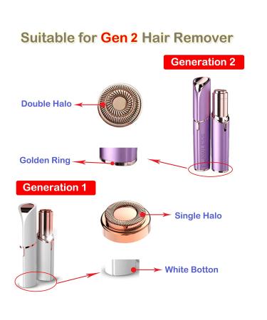 Upgrade Generation 2 Facial Hair Remover Replacement Heads - 2 Count 18K Gold-Plated Rose Gold for Finishing Touch Flawless Gen 2 Hair Remover - As Seen On TV - Buy Online on GoSupps.com