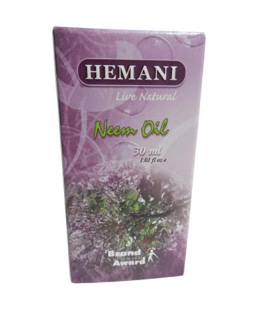 Hemani Neem Oil 30ml Azadirachta Indica Aceite de Neem- 100% Pure Natural Skincare & Haircare Oil