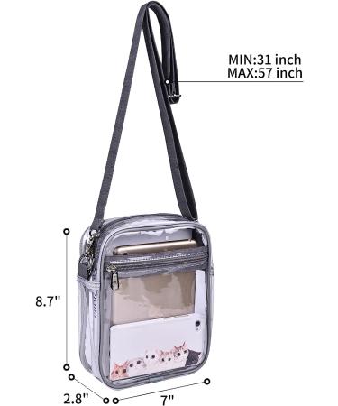 USPECLARE Clear Messenger Bag for Work & Business Travel | Stadium Approved Grey - Buy Online on GoSupps.com