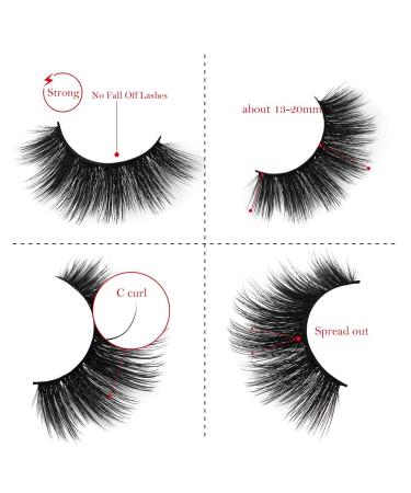 Arison Lashes | 3 Pairs 6D Fake Eyelashes | Natural Black Handmade & Reusable | Shop Internationally - Buy Online on GoSupps.com
