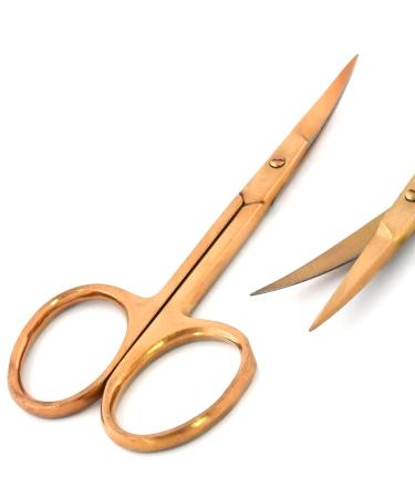 AAProTools Professional Nail Cutter Scissors Multi-purpose Sharp Curved Blade Stainless Steel Manicure Cuticle Pedicure Fingernail & Toenail Grooming Tool Eyebrows Eyelash Use 3.5" BTS-640