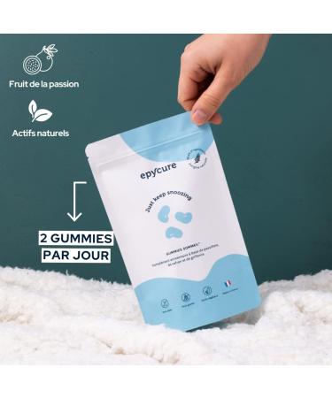 EPYCURE - Fast Sleep Gummies Without Sugars - Faster Sleep Relaxation Restorative Sleep - 100% Natural - St. John's Wort Indian Nard Passionflower - 15 Day - Vegan - Made in France - Buy Online on GoSupps.com