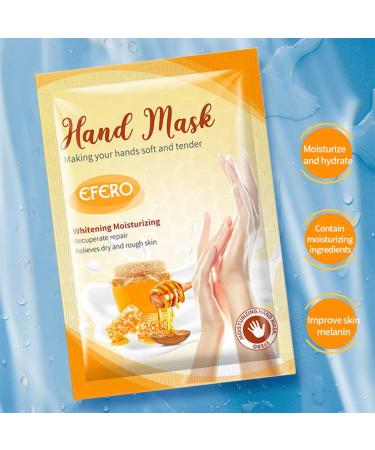 Moisturizing Hand Mask Gloves (3 Pairs) with Honey | Ultimate Hand Care for Dry Aging Cracked Skin - Buy Online on GoSupps.com