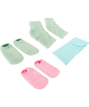 Qukaim Spa Socks Moisturizing Gel Socks and Neck Wrap Set for Home Beauty Salon Spa Socks for Moisturizing Dry Skin Cracked Heels and Cuticles - Buy Online on GoSupps.com