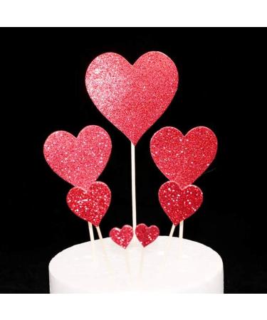 Soochat Valentine's Day Heart Cupcake Toppers for Wedding and Baby Birthday Cake Decorations - Buy Online on GoSupps.com