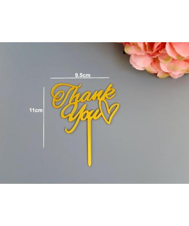 LUONT - Thank You Cake Topper for Retirement and Thank You occasions - Decorative Acrylic Cake Topper Decorate Your Birthday Cake for decorating cakes and other pastries ideal for retirement - Buy Online on GoSupps.com
