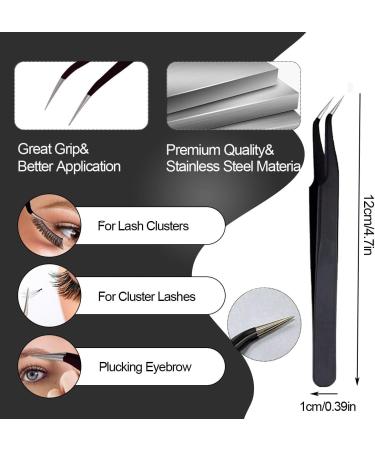 Qiveaory Individual Eyelashes Lash Bond and Seal Kit 4Pcs DIY Mascara with Waterproof Mascara Cluster Glue 72 Hours Fixation and Sealing Mascara Remover - Buy Online on GoSupps.com