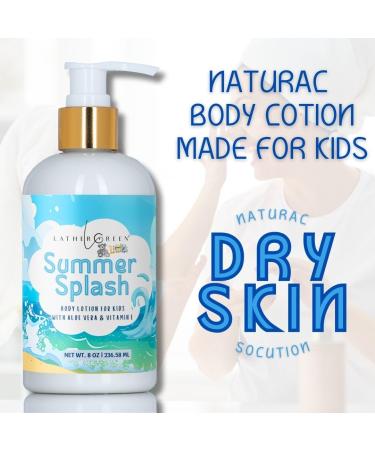 Lather Green Kids Body Lotion Plant Based Gentle Moisturizer with Shea Butter Safe for Sensitive Skin Summer Splash 3 Pack (8 oz Each) - Buy Online on GoSupps.com