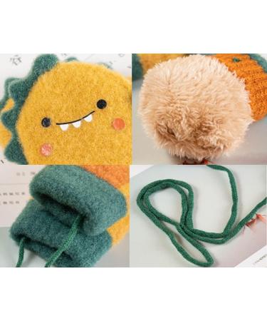 YLYMWJ Toddler Mittens on String Thicken Fleece Knit Gloves | Cartoon Magic Gloves for Newborn Infant Aged 1-4 | Thermal Outdoor Mittens 5.5*3.5inch Ginger - Buy Online on GoSupps.com