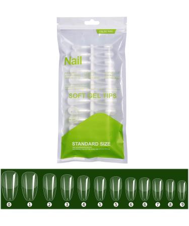 FEIlei Long Coffin Fakes Nail Tips Acrylic Press on Nails Clear Artificial False Nails - Buy Online on GoSupps.com