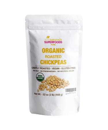 Organic Roasted Chickpeas 2 LB- 100% USDA Organic Certified  Healthy Snack, Lightly Roasted, No Salt, No GMO & Gluten Free  Product of Turkey 2 Pound (Pack of 1)
