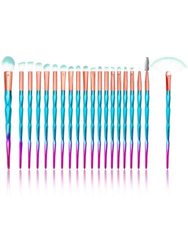 20 pieces make up brush set professional cosmetics brush Tools with foundation Face brush eyeshadow brush eye brush Lip brushes Eyelin eyebrow brush bluke concealer brush - Buy Online on GoSupps.com