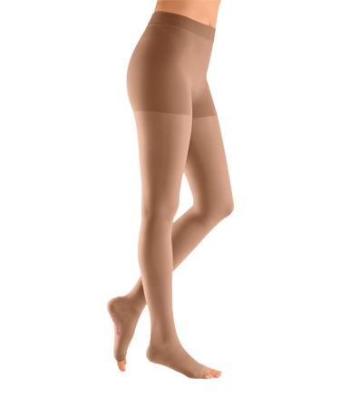 mediven Plus for Men & Women 40-50 mmHg Compression Pantyhose Open Toe V - Standard Beige