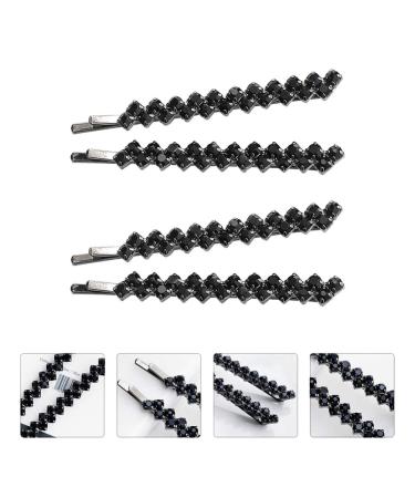 Uonlytech 2 Pairs Rhinestone Hair Clips - Clear Crystal Barrette Pins for Women - Buy Online on GoSupps.com
