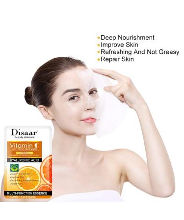 Buy Hyaluronic Acid Face Masks - Anti-Aging Vitamin C Essence (10PCS) - International Shipping Available - Buy Online on GoSupps.com