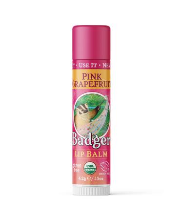Badger Company Organic Lip Balm Pink Grapefruit .15 oz (4.2 g)