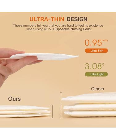 NCVI Disposable Nursing Breast Pads for Women - 200 Count Ultra Thin Breastfeeding Milk Pads - Buy Online on GoSupps.com