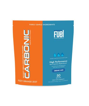 Carbonic Orange Zest Hydration & MCT Oil Powder Nutrition - First-Ever Advanced Electrolyte & MCT Formula Enhances Hydration Sustained Energy & Recovery - 50 Servings