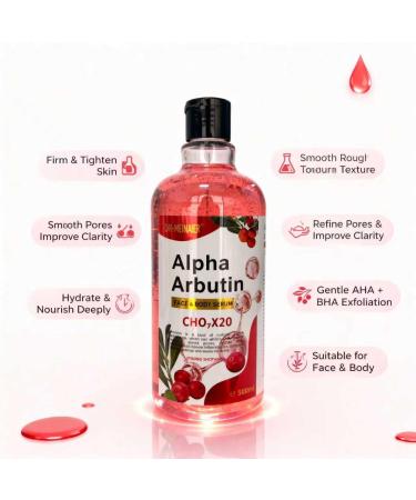 Nielies Alpha Arbutin Serum 500ml Lightweight AHA Formula for Face and Body | Daily Skin Care Lotion Texture for Soft Smoother-Looking - Buy Online on GoSupps.com