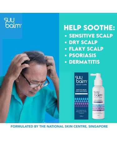 Suu Balm Scalp Spray 100ml - Rapid Itch Relief Moisturizer for Dry, Flaky, Itchy Scalp - 5 Min Itch Relief Treatment - Buy Online on GoSupps.com