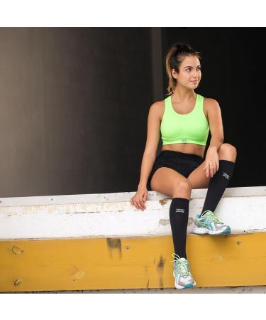 Zensah Tech+ Compression Socks - Large Black | Running Compression - Buy Online on GoSupps.com