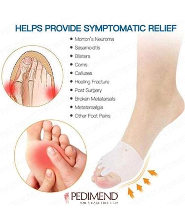 Pedimend Gel Toe Separators & Metatarsal Pads - 2 Pairs for Overlapping Toes, Bunions & Hallux Valgus - Pain Relief & Toe Straightener - Buy Online on GoSupps.com