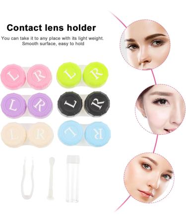 Exceart Colored Contact Lenses Case - Compact Left/Right Holder with Tools for Daily Use - Ideal for Travel & Outdoor - Buy Online on GoSupps.com