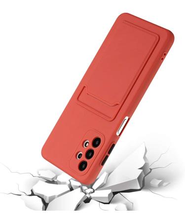 Buy Tivenfezk Nadoli Silicone Case for Samsung Galaxy A33 5G | Ultra-Thin Shockproof Wallet TPU Cover with Credit Card Holder - Plum - Buy Online on GoSupps.com