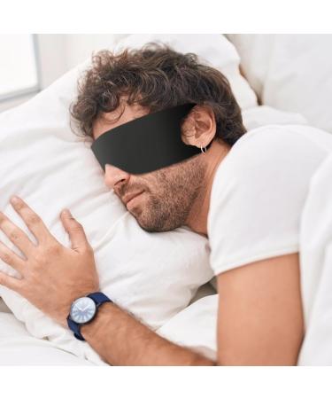 Buy 2PCS Ultra-Thin Eye Mask - Lightweight Sleep Mask for Travel & Office | Zero Pressure Sensation Fully Shading Grey & Black - Buy Online on GoSupps.com