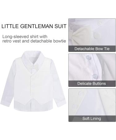 Mint Green Baby Boys Wedding Suit 3pcs Set | Herringbone Tweed Outfit | Christening Clothes | Ivory | 12-18 Months | 1-4 Years - Buy Online on GoSupps.com
