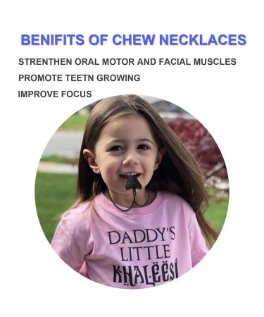 Shark Tooth Chew Necklace Set for Nail Biting & Teething - 4 PCS | Kids & Adults Therapy Tool for Autism & Sensory Chewing Needs - Buy Online on GoSupps.com