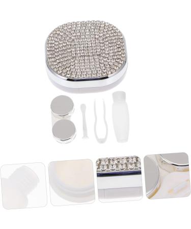Solustre Colored Contact Lenses Care Box - 2pcs Invisible ABS Plastic Container in Various Colors - Compact & Travel-Friendly 7.1x7.1x2.5cm - Buy Online on GoSupps.com