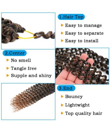 Passion Twist Hair 24 Inch Water Wave Crochet Hair for Black Women - 8 Packs Faux Locs Long Braiding Hair Extensions - Buy Online on GoSupps.com