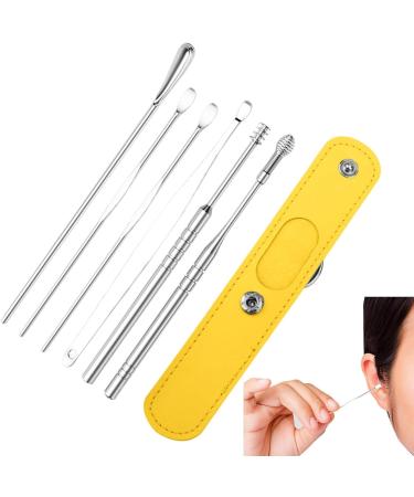 Ear Cleaning Tool Ear Pick Earwax Removal Kit Ear Cleansing Tool Set Ear Curette Ear Wax Remover Tool for Adult Kid Families Friends Frifer Yellow - Buy Online on GoSupps.com