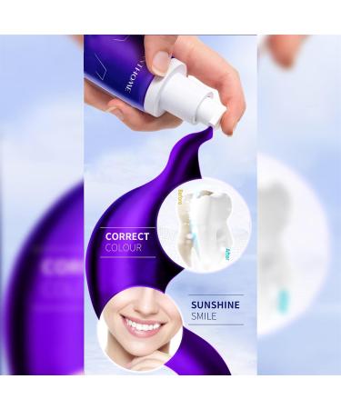Vegan Purple Toothpaste Bits for Stain Removal and Teeth Boosting - Colour Corrector for Blue and Purple Teeth - One Size - Buy Online on GoSupps.com