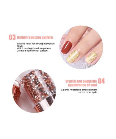 Professional Nail Art Stamper - Double Silicone Stamp for Women & Salon Use | Perfect Manicure Tool - Buy Online on GoSupps.com