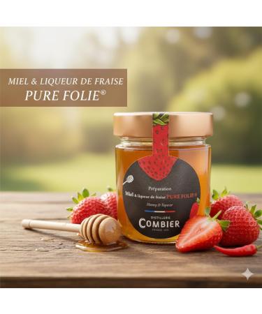 Miel Girard - Pr paration Miel & liqueur de fraise PURE FOLIE - Gourmandise et Plaisir - Pot de 250g - Buy Online on GoSupps.com
