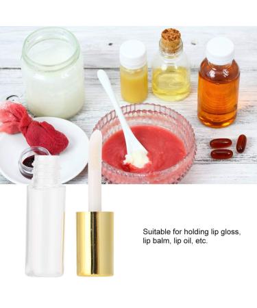 45pcs Mini Refillable Lip Gloss Tubes - 1.2ml Gold Lipstick Bottle Containers for Travel & DIY - Buy Online on GoSupps.com