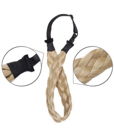 Buy TESS Braided Hairband - Adjustable Medium Blonde Hair Tie & Bun Extensions | Women's Hair Accessories - Buy Online on GoSupps.com