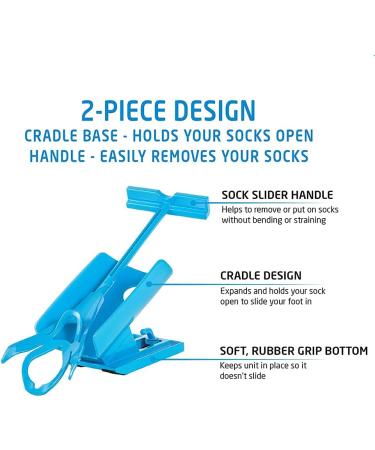 Sockenhilfe Pull Aid - Easy Sock Dressing for Seniors Disabled & Pregnant | Deluxe Compression Sock Helper Tool - Buy Online on GoSupps.com