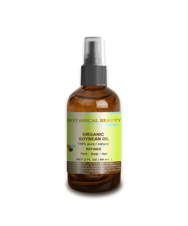 Botanical Beauty Soybean Oil 100% Pure Cold Pressed for Face Skin Hair and Body. 4 oz- 120 ml Nourishing Softening and Moisturizing