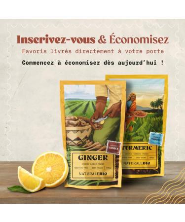 NaturaleBio Gingembre en poudre bio 200g | 100% pur non-OGM sans additifs sourc durablement au P rou. Id al pour parfumer vos plats th s smoothies et en rem de bien- tre. Format pratique de Gingembre 200 g (Lot de 1) - Buy Online on GoSupps.com