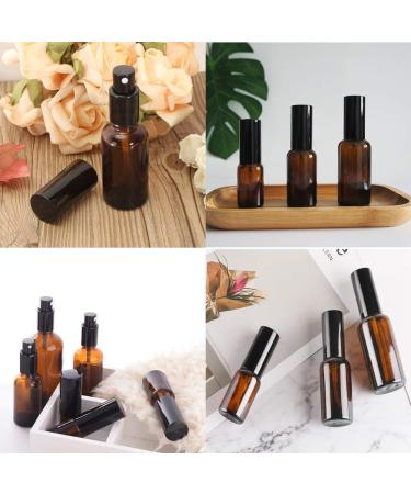 Hacoly 2 Series Mini Glass Spray Bottles 100ml - Essential Oils Cosmetics Fragrance - Empty Brown Bottle with Black Caps - International Shipping - Buy Online on GoSupps.com