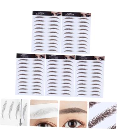 Ipetboom 5pcs Eyebrow Stickers Instant Transfer False Eyebrows Makeup Brow Sticker Tool 6d Semi-permanent - Buy Online on GoSupps.com