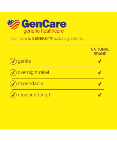 Senna Laxative 600 Tablets by GenCare - Natural Sennosides for Constipation Relief | 8.6mg Tablets for Bloating, Gas & Irregularity | Safe & Effective Generic Senokot - Buy Online on GoSupps.com