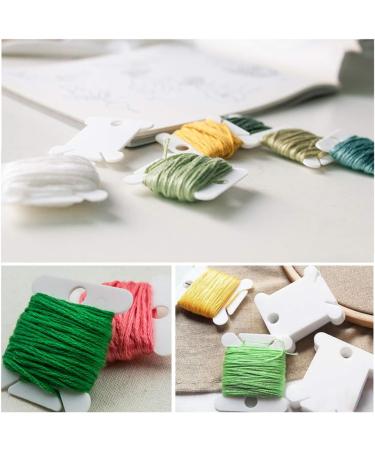 100 Pcs Plastic Floss Bobbins Set with Bobbin Winder - Embroidery Floss & Sewing Storage - Buy Online on GoSupps.com